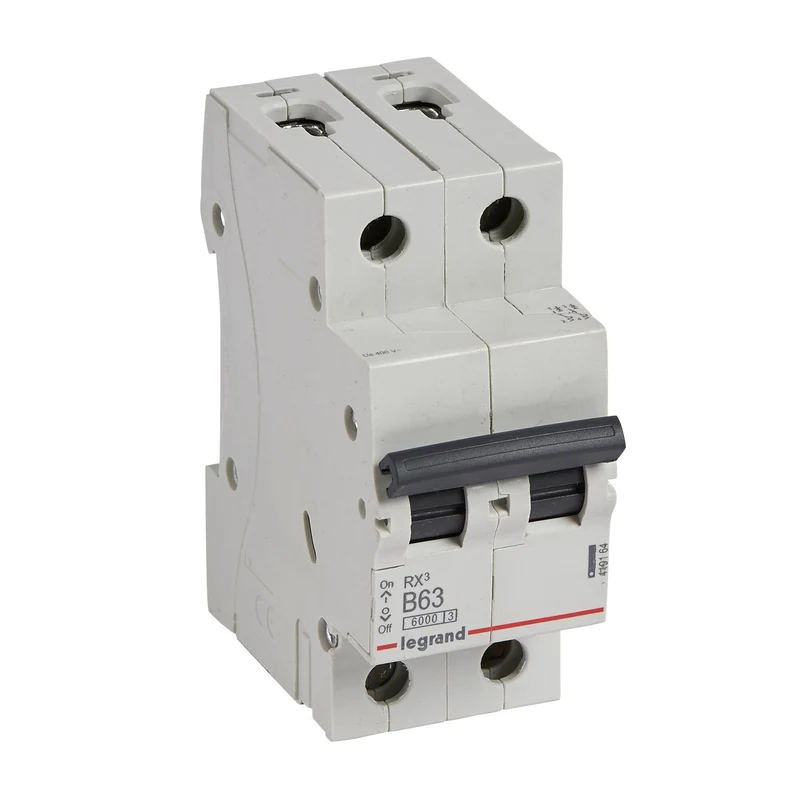 Legrand 419164 MCB RX³ 2P 63A Curve B 6kA DIN Rail