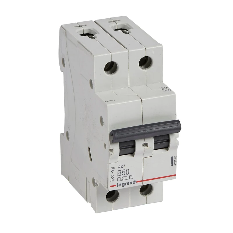 Legrand 419163 MCB RX³ 2P 50A Curve B 6kA DIN Rail