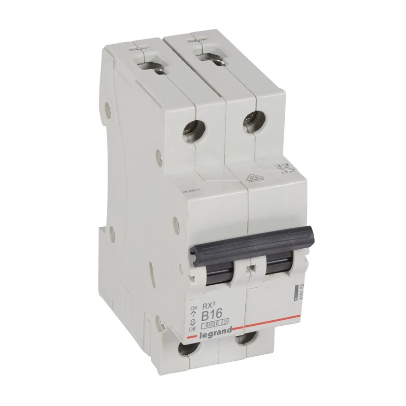 Legrand 419158 MCB RX³ 2P 16A Curve B 6kA DIN Rail