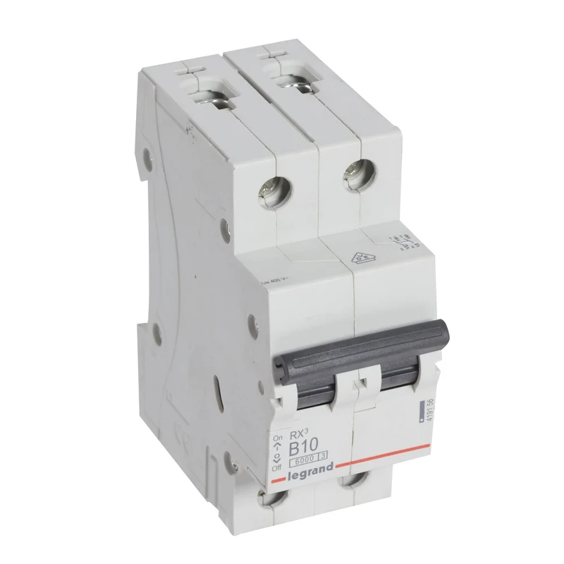 Legrand 419156 MCB RX³ 2P 10A Curve B 6kA DIN Rail