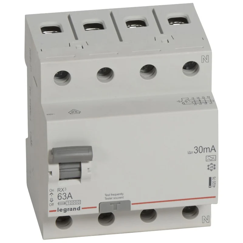 Legrand 402076 RCD RX³ 4P 63A 30mA Type A DIN Rail