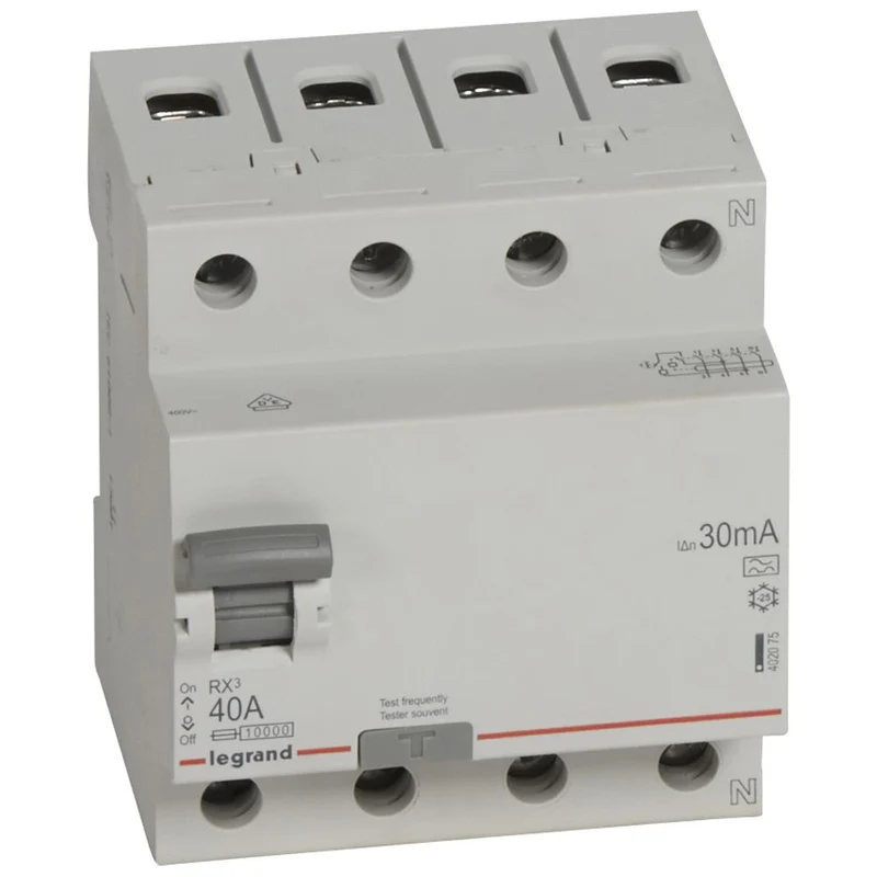 Legrand 402075 RCD RX³ 4P 40A 30mA Type A DIN Rail