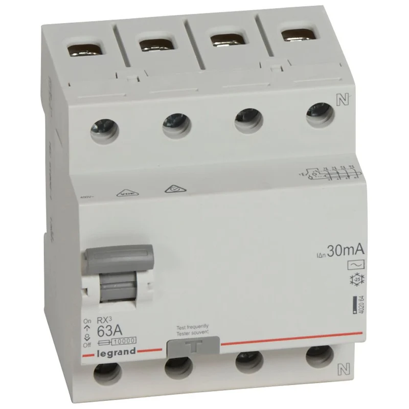 Legrand 402064 RCD RX³ 4P 63A 30mA Type AC DIN Rail