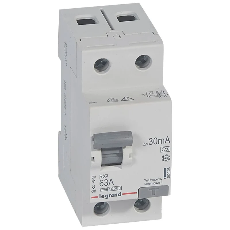 Legrand 402038 RCD RX³ 2P 63A 30mA Type A DIN Rail