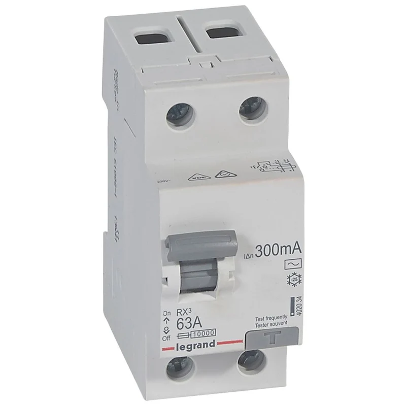 Legrand 402034 RCD RX³ 2P 63A 300mA Type AC DIN Rail