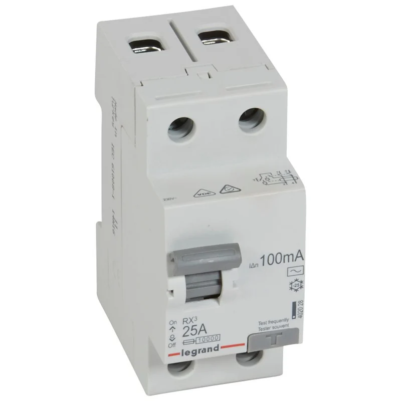 Legrand 402028 RCD RX³ 2P 25A 100mA Type AC DIN Rail