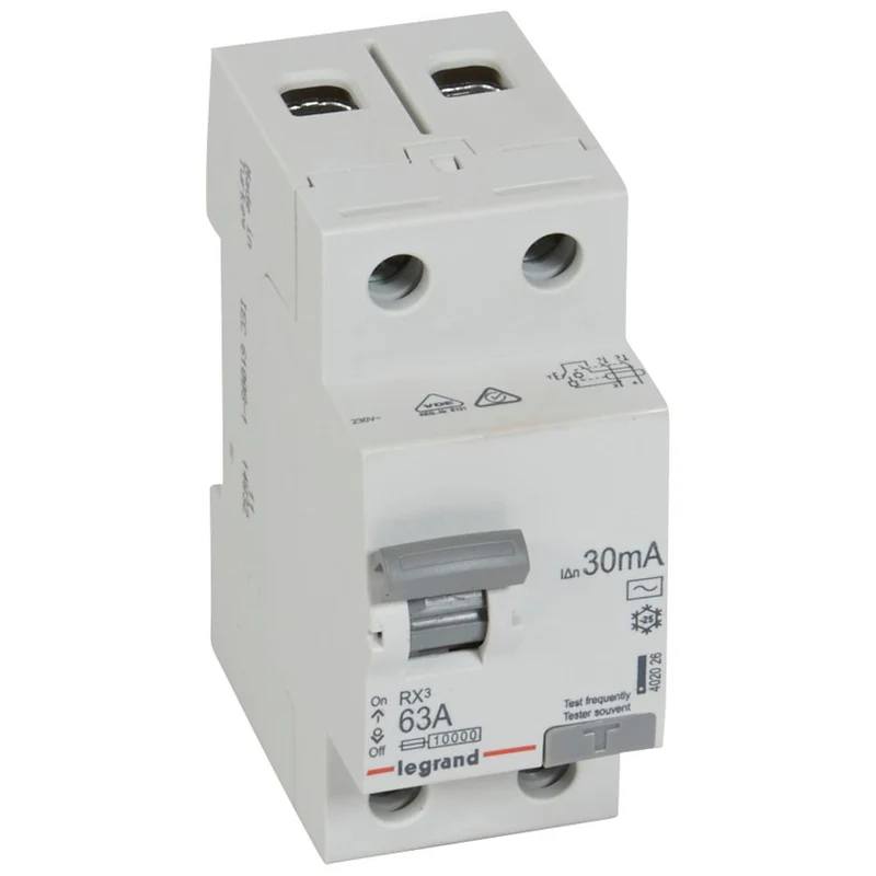 Legrand 402026 RCD RX³ 2P 63A 30mA Type AC DIN Rail