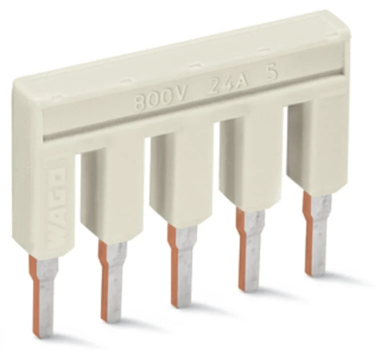 WAGO 2002-405 Push-In Type Jumper Bar 5-Way 25A 800V Light Gray