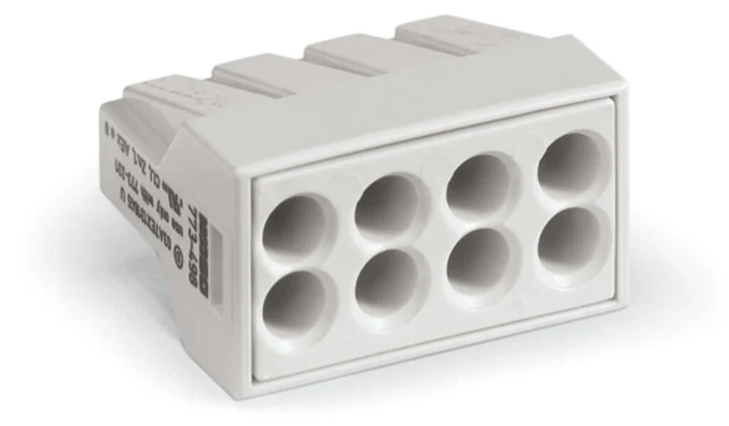 WAGO 773-498 PUSH WIRE Splicing Connector 8-Pole 2.5 mm² 24 A Pack of 50