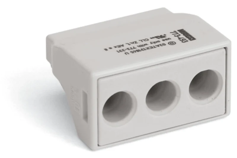 WAGO 773-493 PUSH WIRE Splicing Connector 3-Conductor 6 mm² Pack of 50