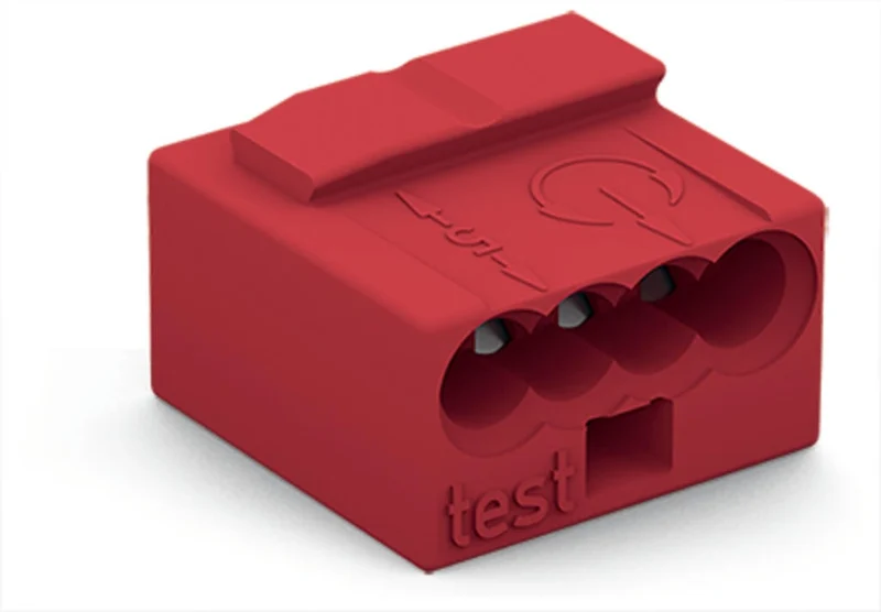 WAGO 243-804 MICRO PUSH WIRE Splicing Connector 4-Way 0.8mm Red - Pack of 100