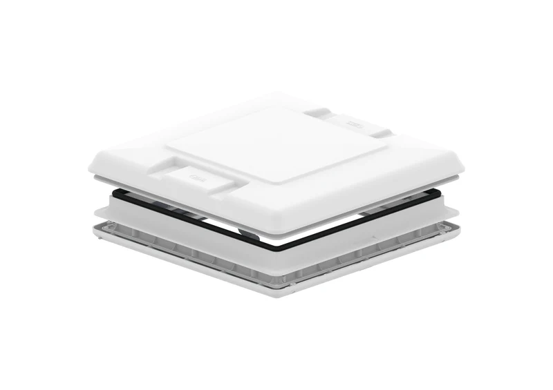 Dachhaube 50x50 Fiamma Vent weiss mit Rollo