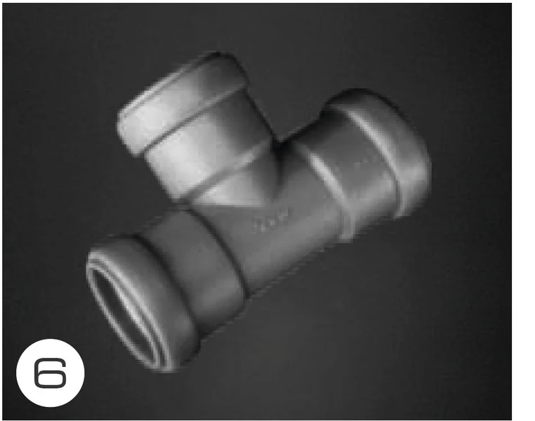90° T-Stück für 28 mm Rohre