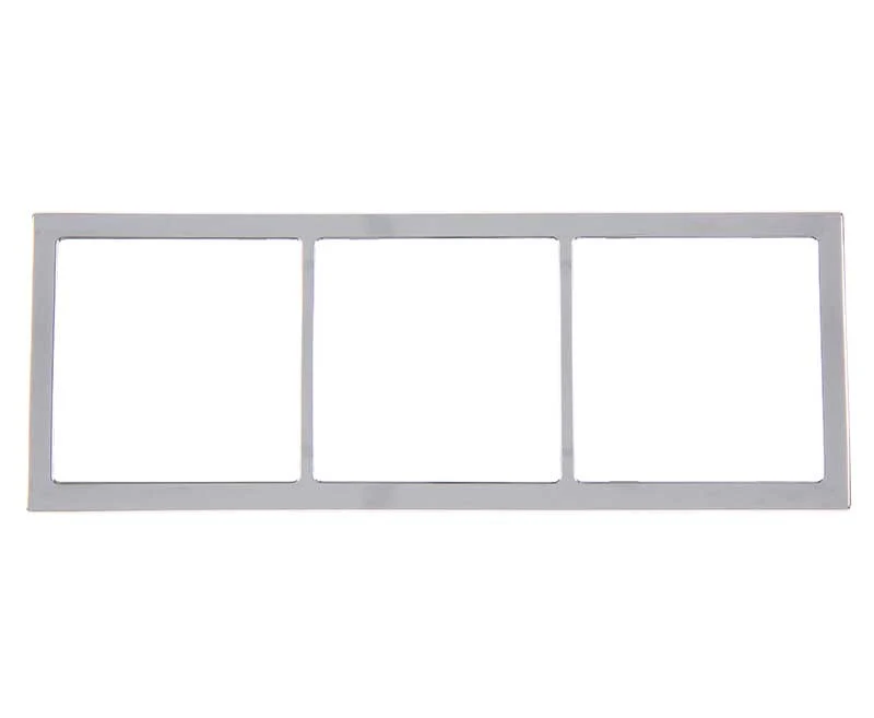 Abdeckrahmen 3-fach 62x168mm, silber chrom (lose)