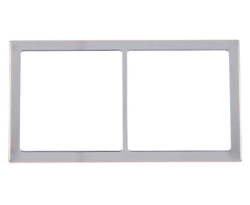 Abdeckrahmen 2-fach 62x115mm, silber chrom (lose)