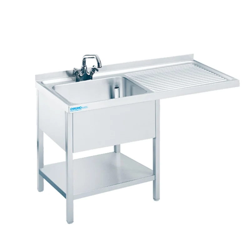 Chromonorm Spülcenter mit einem Becken und Zwischenboden