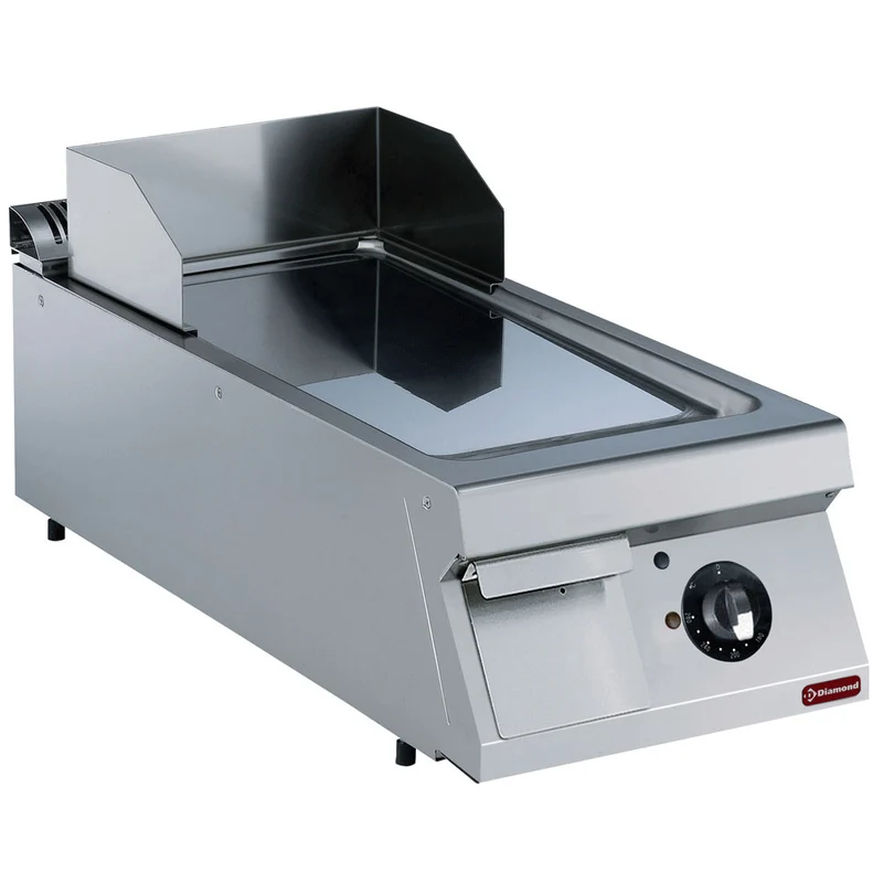 Profi Elektro-Bratplatte glatt , 7,5 kW , Edelstahl Tischgerät, E22/PL4T-NE