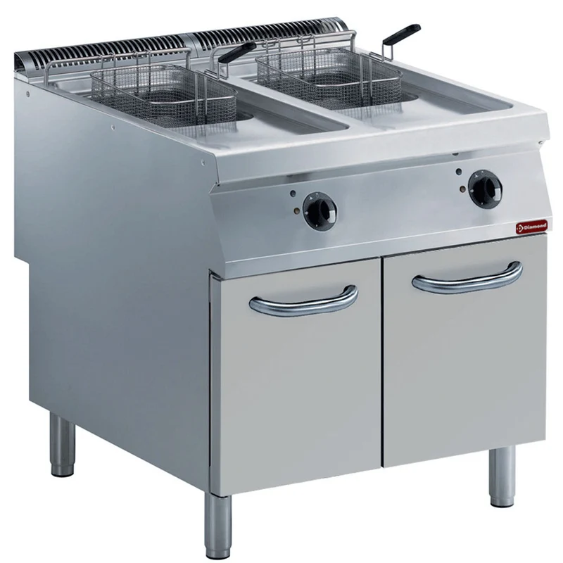 Profi Elektro Doppel-Fritteuse 2x15 Liter mit Unterschrank - 20 kW, E22/F30A8-230/3--N