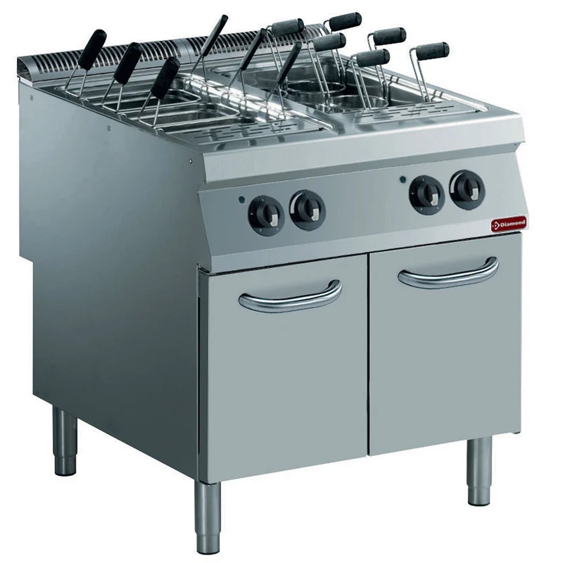 Profi Nudelkocher elektrisch , 2x 40 Liter Becken GN 1/1 , Standgerät, E22/CPA8-N