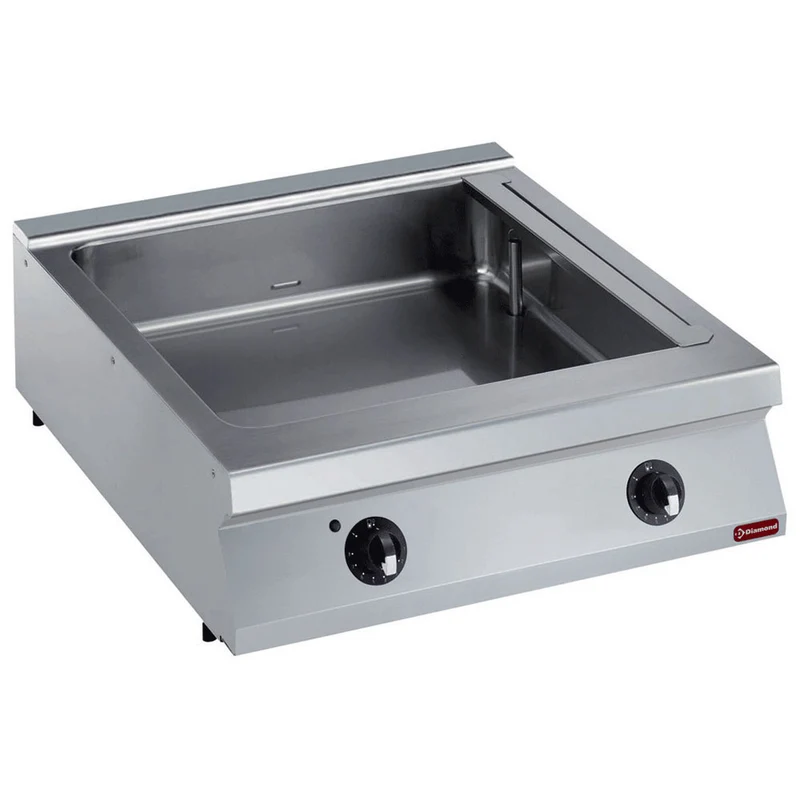 Bain-Marie elektrisch , Tischgerät aus Edelstahl , 8x GN 1/3, E22/BM8T-N