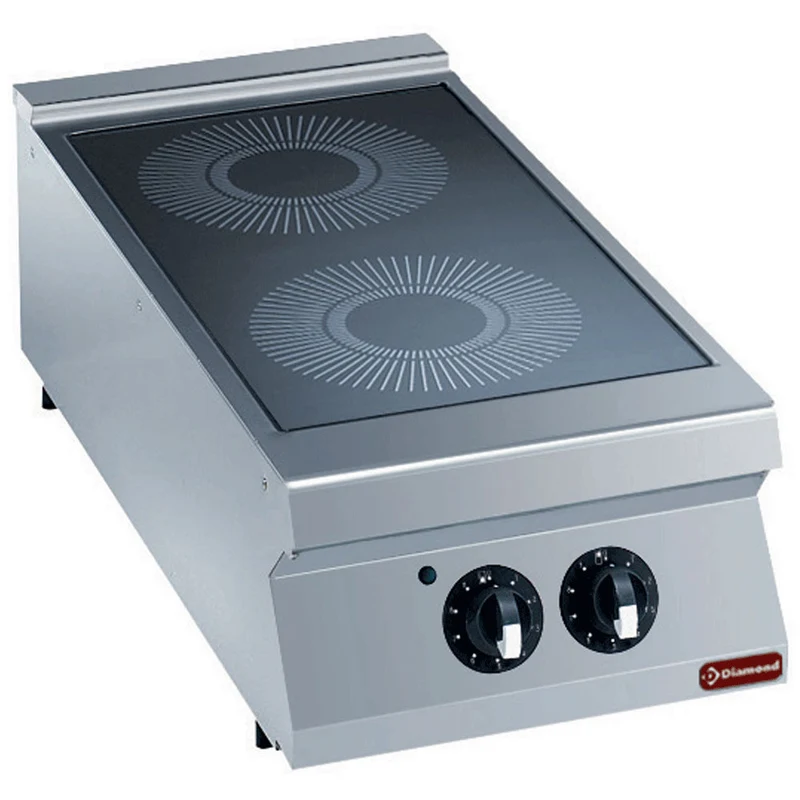 Profi Ceran-Kochfeld 2 Kochzonen , 6,8 kW , Tischgerät 40cm, E22/2VC4T-N