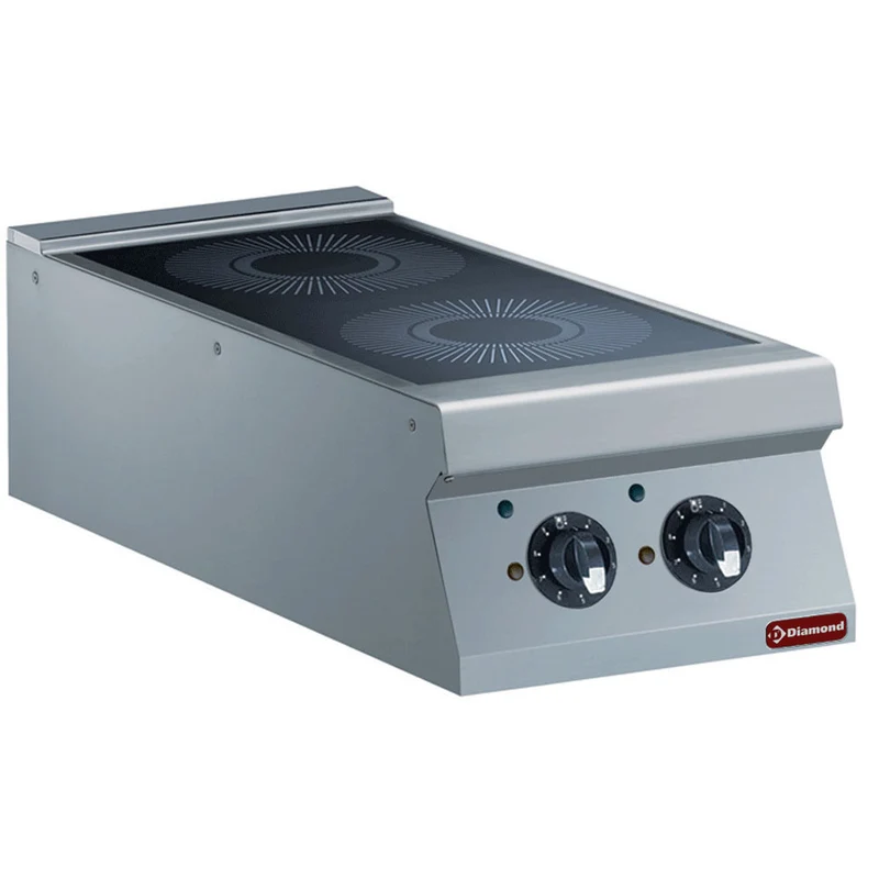 Profi Induktionskocher mit 2 Kochzonen , 10 kW , Tischgerät, E22/2ID4T-N