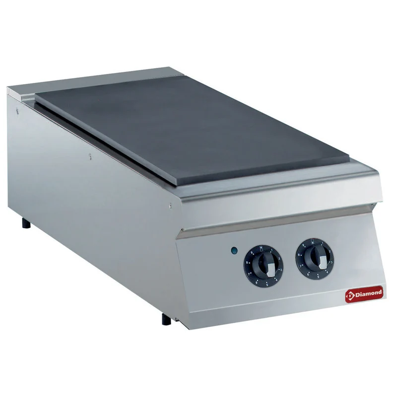 Profi Elektro-Stahlkochplatte 2 Zonen , 5 kW , Tischgerät der 700er Serie, E17/ST4T-N