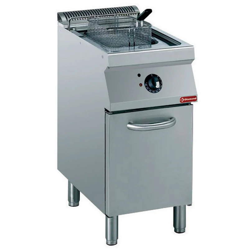 Elektro-Standfritteuse 15 Liter , 10 kW , mit offenem Unterbau, E17/F15A4-N