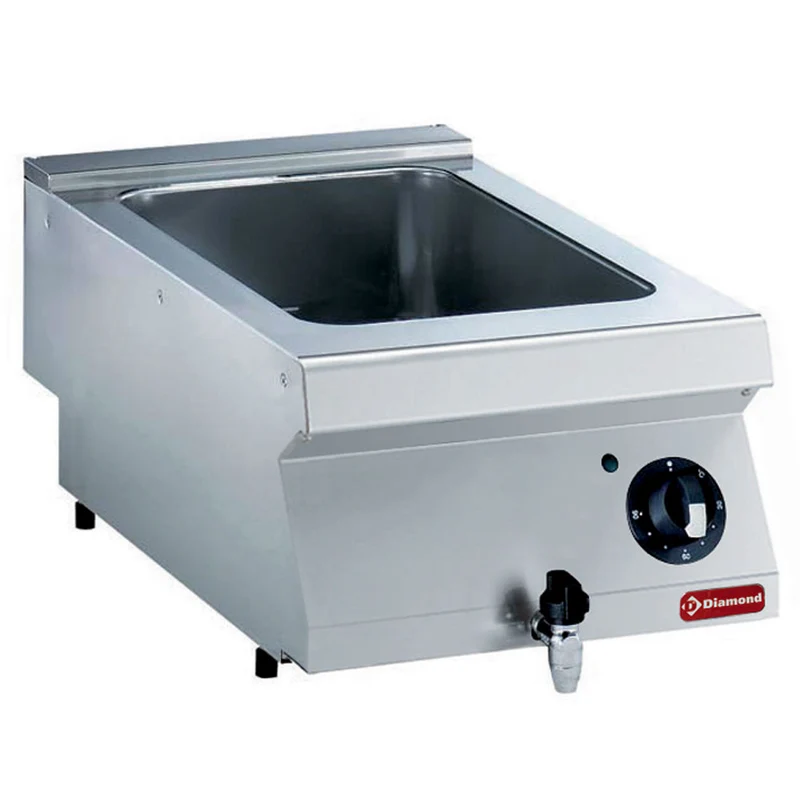 Elektro Bain-Marie GN 1/1 , Tischgerät aus Edelstahl, E17/BM4T-N