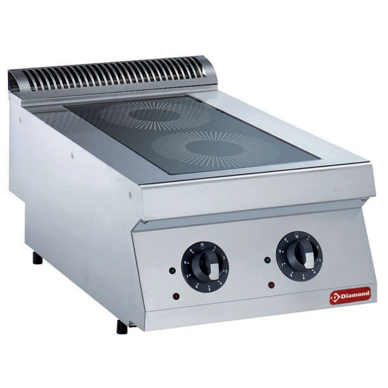 Profi Induktions-Tischkocher - 2 Kochzonen , 7 kW , 40cm Breite, E17/2ID4T-230/3--N