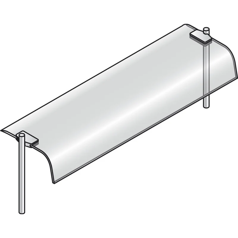 Kühlaufsatzvitrine mit gebogenem Glas und Beleuchtung, 78,5 cm, DPA/V108