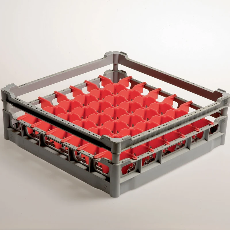 Gläserkorb 500x500 mm , 49 Fächer für Gläser bis 130 mm Höhe, DB149