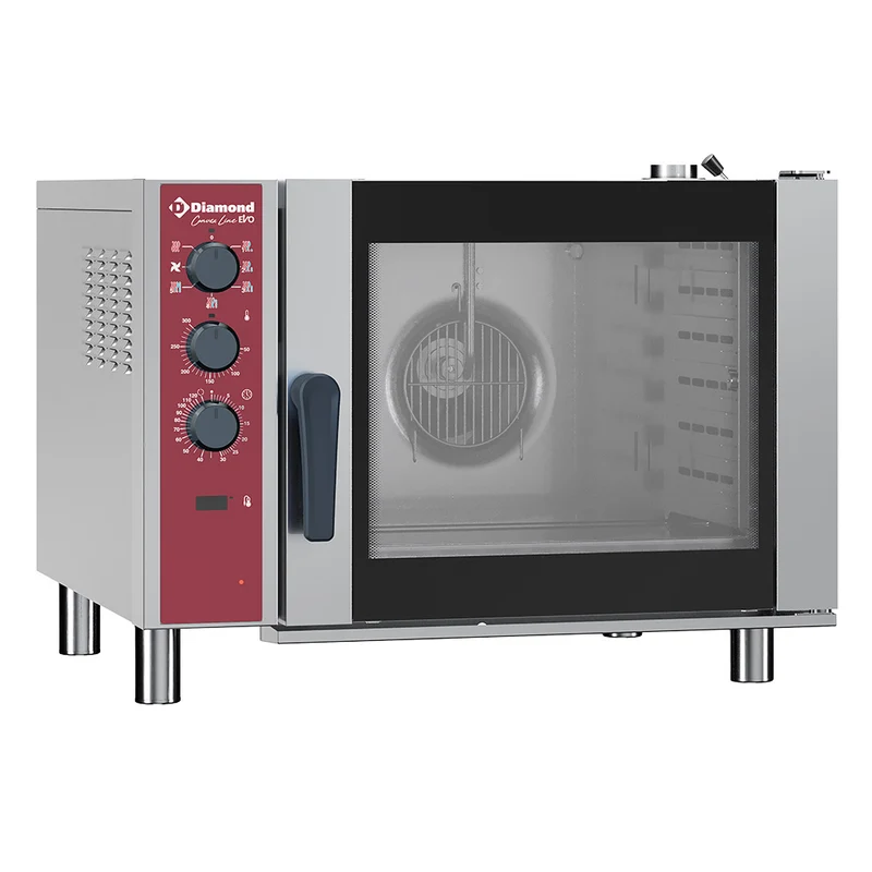 Profi Konvektionsofen 6x GN 1/1 elektrisch, mit Beschwadung, CFE61/N-230V/3