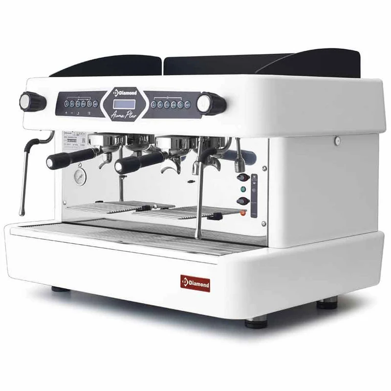 Profi Siebträgermaschine mit integriertem Wasserenthärter, AROMA/2EW_DVA8