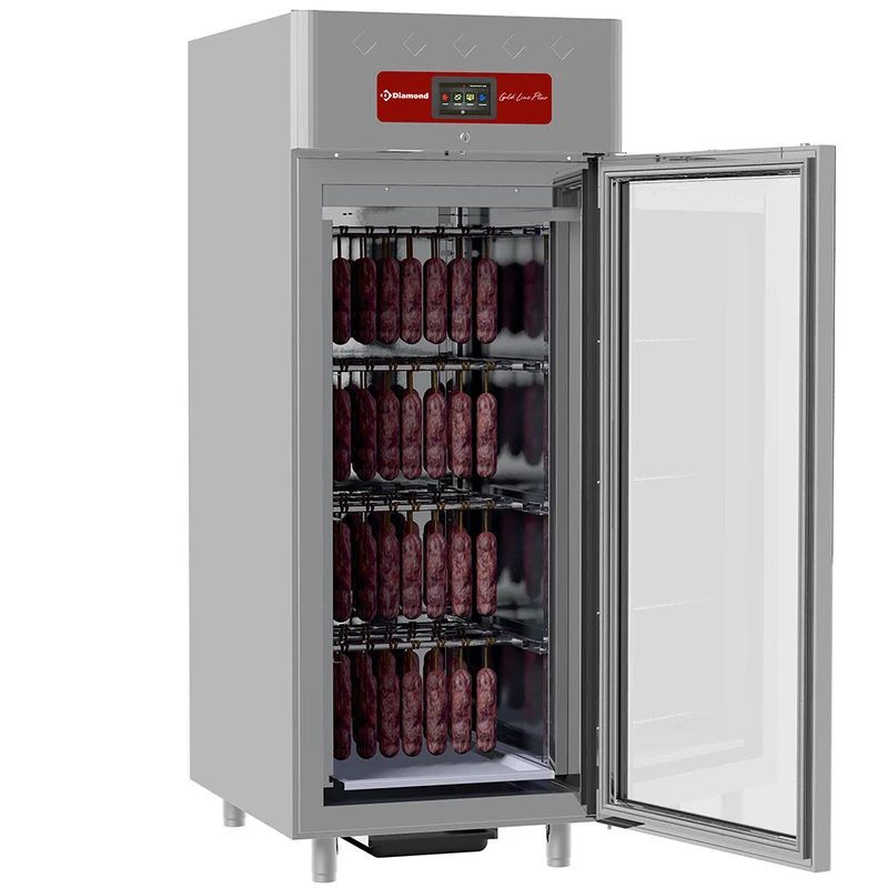 Fleischreifeschrank / Dry-Aging Schrank 850L mit Glastür , 20x GN 2/1, AL4S/FGE