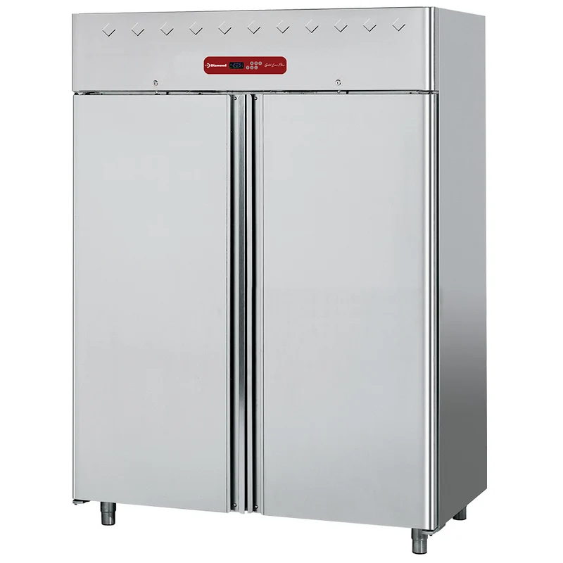 Profi Gastro-Kühlschrank 1400L , Edelstahl , 2 Türen , GN 2/1, AD2N/H2-R2