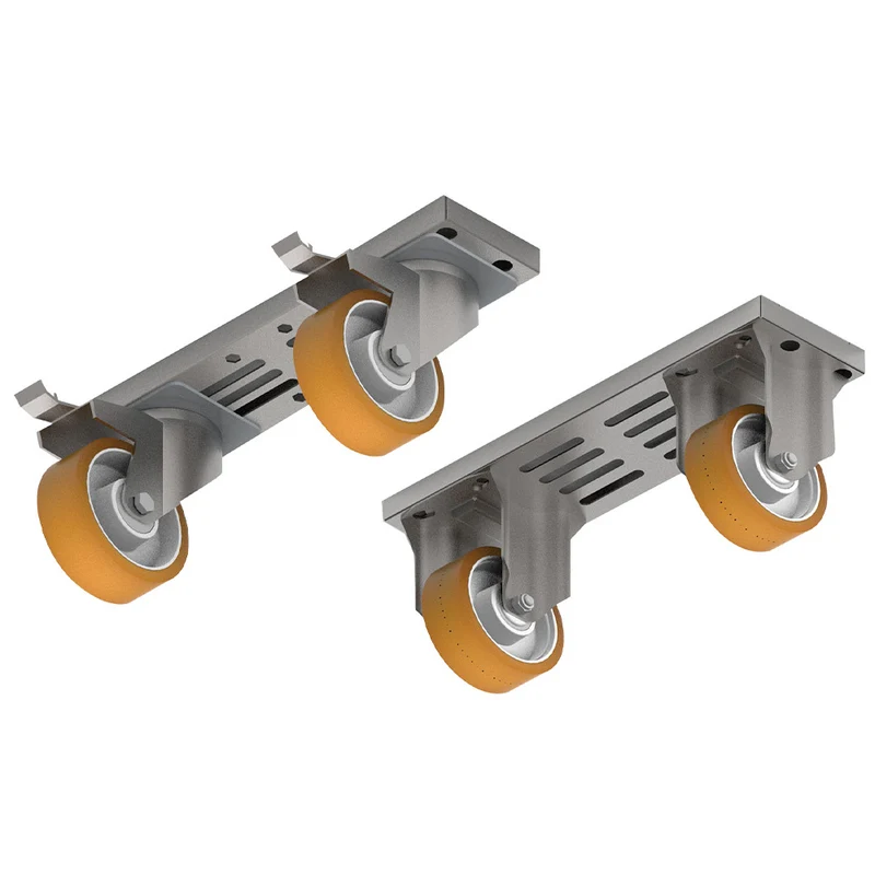 Lenkrollen-Satz für 400er Module , 4 Stück, 2 davon mit Feststellbremse, A7/KRT-40