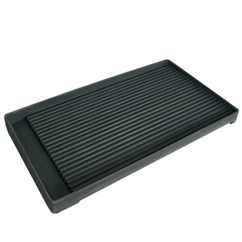 Profi Aufsatz-Grillplatte gerillt , 2 Heizzonen , 32 cm breit, A65/PB2F-N