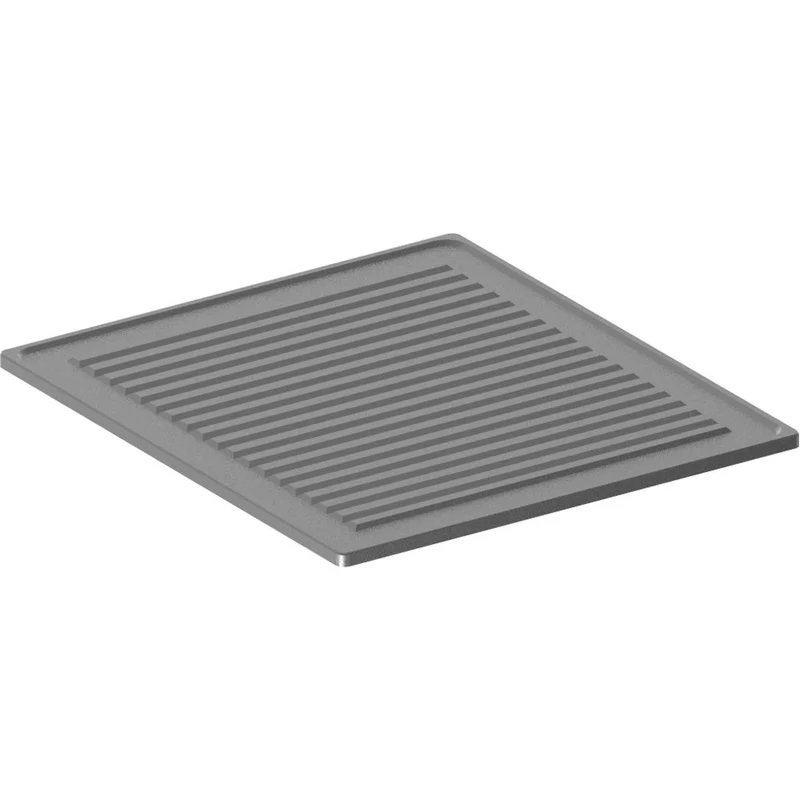 Gastro Grillplatte gerillt, elektrisch , Edelstahl Tischgerät 37x37cm, A9/PR1B-N