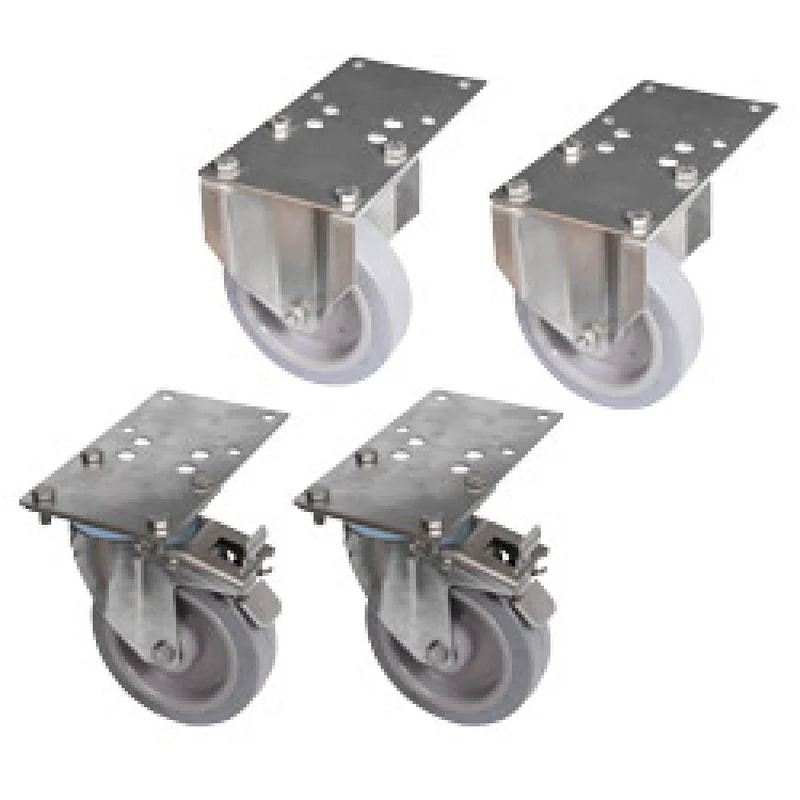 Lenkrollensatz Ø 100 mm , 4 Stück, 2 mit Feststellbremse, A22/KR2F-N