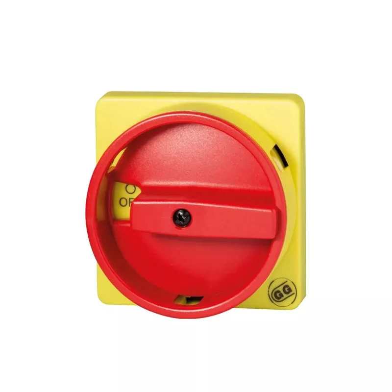 010/0001-1 Giovenzana Actuator 67x67mm Yellow-Red Rear Panel Lockable