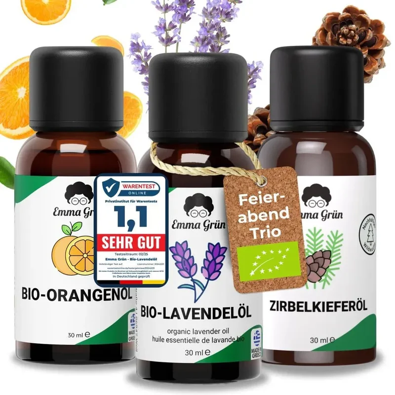 Feierabend Set mit Orangen-, Lavendel- & Zirbelkieferöl