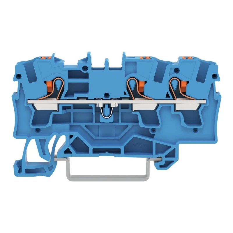 WAGO 2204-1304 TOPJOB S 3-Conductor Through Terminal Block 4mm² 32A Blue