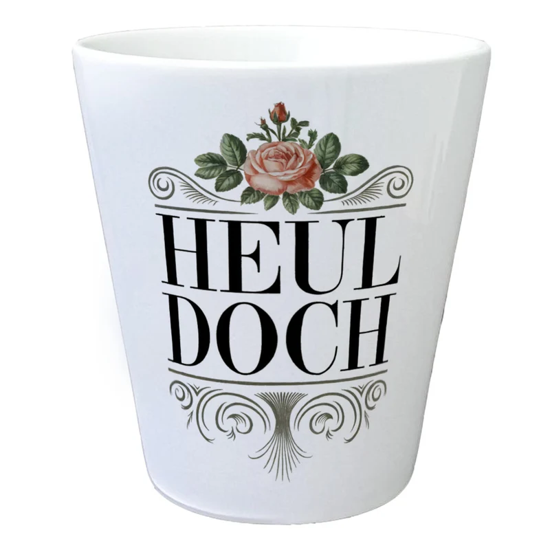Heul doch Rose Blumentopf Rosendekor