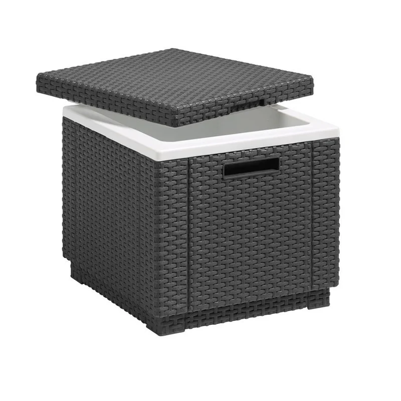 CURVER OUTDOOR Keter Allibert Ice Cube Graphit in Rattanoptik
