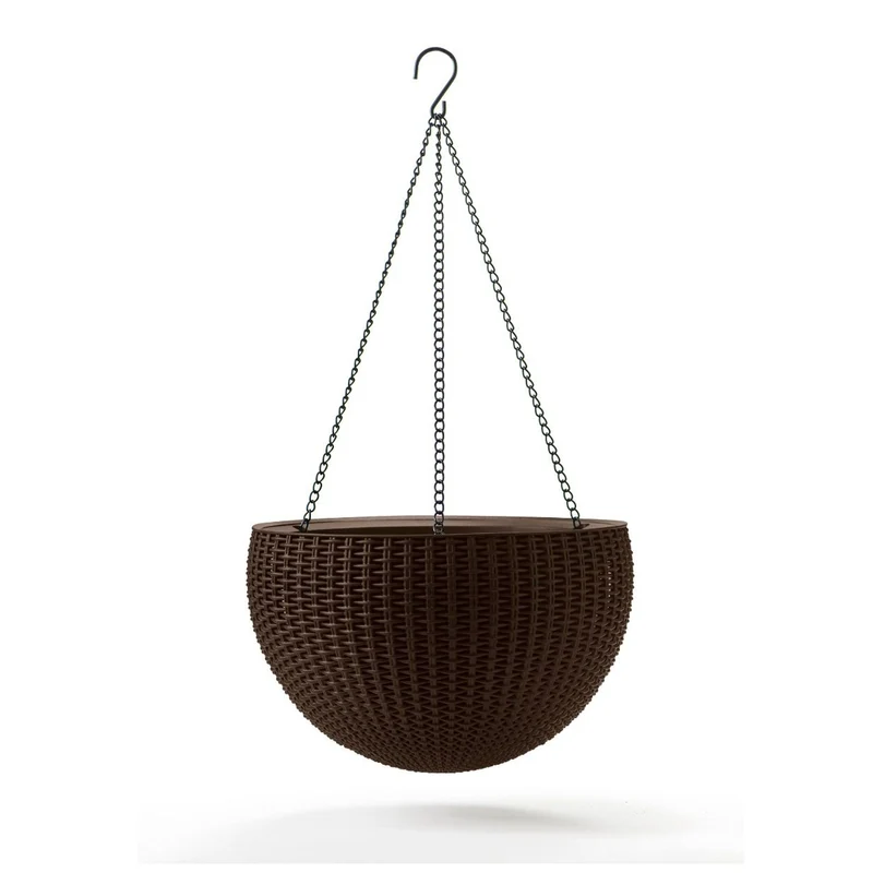CURVER OUTDOOR Keter Sphere Planter braun in Rattanoptik