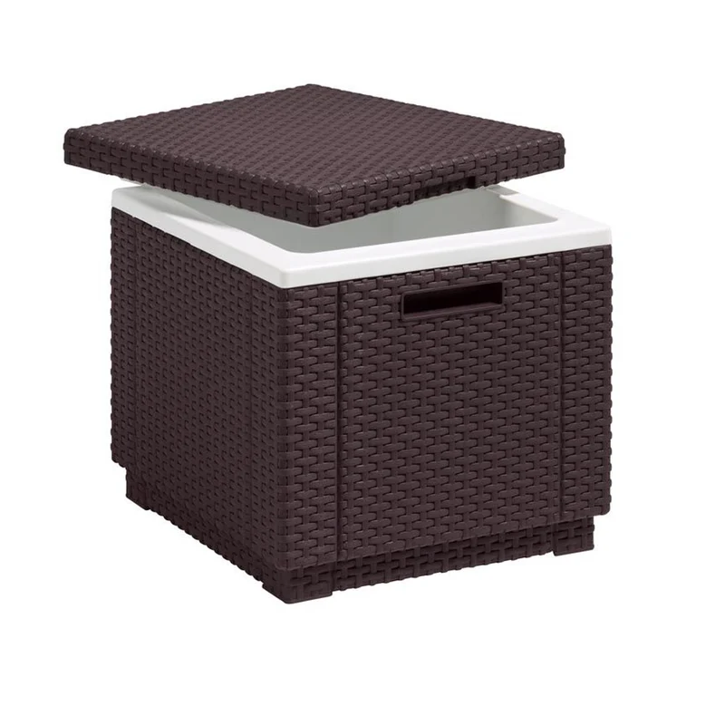 CURVER OUTDOOR Keter Allibert Ice Cube braun in Rattanoptik