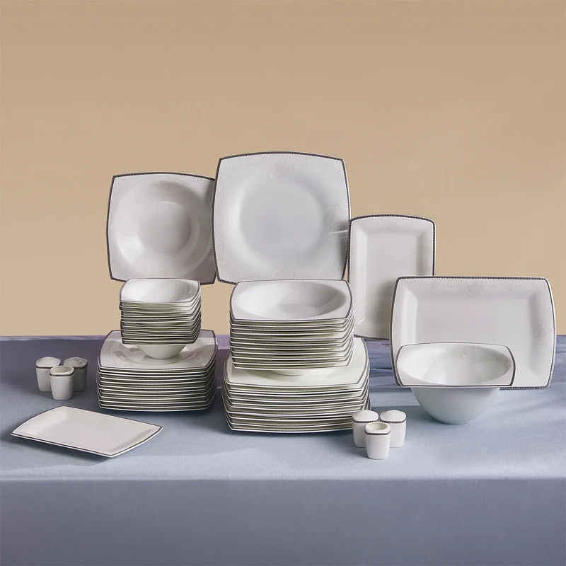Geschirrset Fine Pearl Neklus 58-Teilig und ideal für 12-Personen
