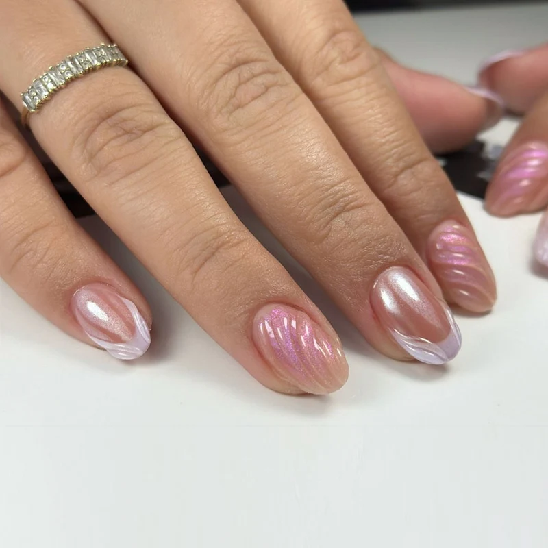 Künstlerisches Wellen Design Nagelkunst Karnz