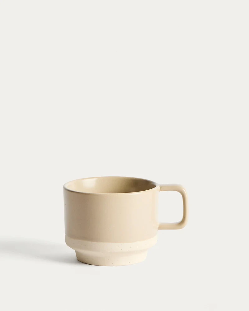 Tasse Doren aus Keramik in Beige